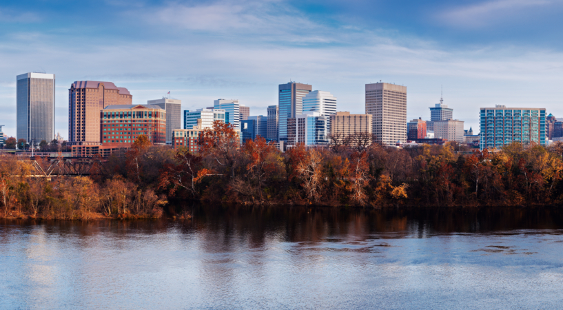 Panoramic view of Richmond. Richmond, Virginia, USA.